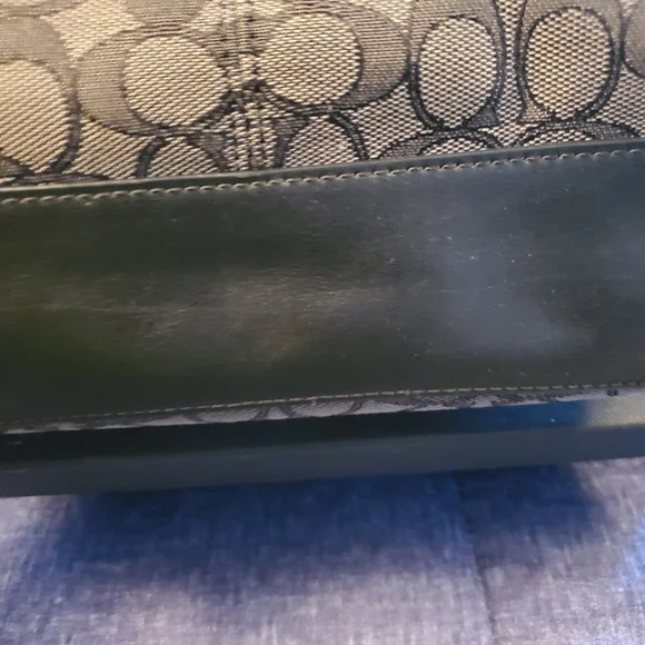 Coach Black and Gray Patterned Tote - Picture 9 of 15